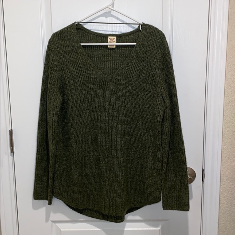 Faded Glory Olive Green Oversized Sweater Size M